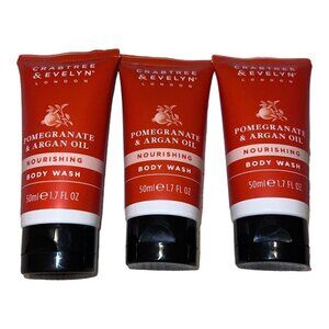 CRABTREE & EVELYN Pomegranate & Argan Oil Body Wash 1.7 oz Travel Size